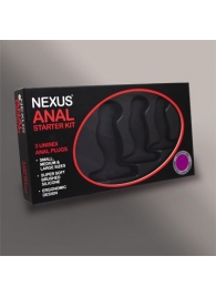 Набор из 3 массажеров простаты чёрного цвета NEXUS ANAL STARTER KIT - Nexus Range - в Туле купить с доставкой