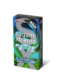 Презервативы Sagami Xtreme Mint с ароматом мяты - 10 шт. - Sagami - купить с доставкой в Туле