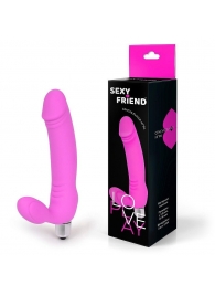 Розовый безремневой страпон Sexy Friend - 1137 - купить с доставкой в Туле
