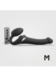 Черный безремневой страпон Multi Orgasm Size M с клиторальной стимуляцией - Strap-on-me - купить с доставкой в Туле