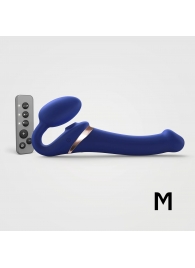 Синий безремневой страпон Multi Orgasm Size M с клиторальной стимуляцией - Strap-on-me - купить с доставкой в Туле