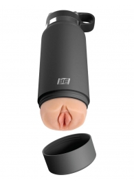 Серый мастурбатор в виде бутылки F*ck Flask - Pipedream - в Туле купить с доставкой