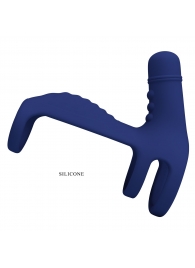 Синяя вибронасадка на пенис Vibrating Penis Sling - Baile - в Туле купить с доставкой