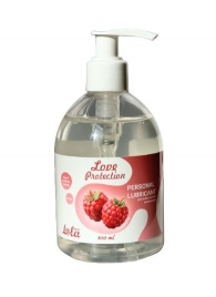Лубрикант на водной основе Love Protection Raspberry с ароматом малины - 300 мл. - Lola Games - купить с доставкой в Туле