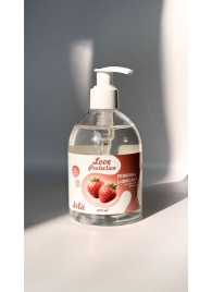 Лубрикант на водной снове Love Protection Strawberry с ароматом клубники - 300 мл. - Lola Games - купить с доставкой в Туле