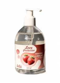 Лубрикант на водной снове Love Protection Strawberry с ароматом клубники - 300 мл. - Lola Games - купить с доставкой в Туле