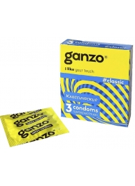 Классические презервативы с обильной смазкой Ganzo Classic - 3 шт. - Ganzo - купить с доставкой в Туле