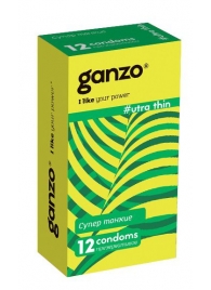 Ультратонкие презервативы Ganzo Ultra thin - 12 шт. - Ganzo - купить с доставкой в Туле