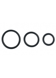 Набор из 3 чёрных колец различного диаметра - Baile - в Туле купить с доставкой