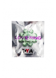 Зеленое эрекционное кольцо-цветок - Toyfa Basic - в Туле купить с доставкой