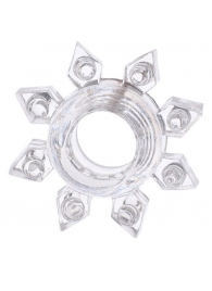 Прозрачное гелевое эрекционное кольцо-звезда - Toyfa Basic - в Туле купить с доставкой