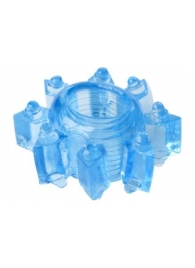 Голубая гелевая насадка-звезда - Toyfa Basic - в Туле купить с доставкой