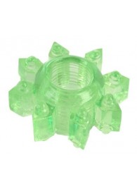 Зеленое эрекционное кольцо-звезда - Toyfa Basic - в Туле купить с доставкой