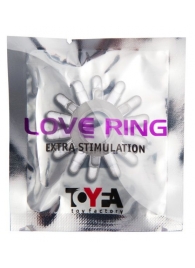 Прозрачное гелевое эрекционное кольцо с шипиками - Toyfa Basic - в Туле купить с доставкой