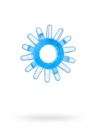 Голубая гелевая насадка с шипиками - Toyfa Basic - в Туле купить с доставкой