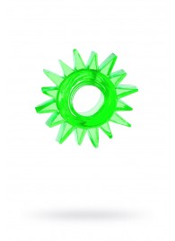 Зеленое эрекционное кольцо-солнце - Toyfa Basic - в Туле купить с доставкой