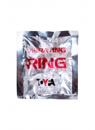 Прозрачное эрекционное кольцо с вибратором  и подхватом - Toyfa Basic - в Туле купить с доставкой