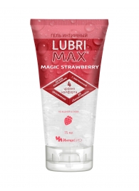Интимный гель-смазка на водной основе Lubrimax Magic Strawberry - 75 мл. - ИнтелБИО - купить с доставкой в Туле