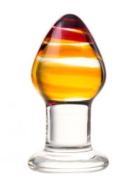 Стеклянная анальная пробка-стимулятор - 8,5 см. - Sexus