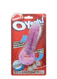 Фиолетовое эрекционное кольцо с вибрацией и пальчиком OYEAH PURPLE - Screaming O - в Туле купить с доставкой