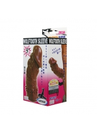 Коричневая насадка на пенис Wolftooth Sleeve - 13 см. - Baile - в Туле купить с доставкой