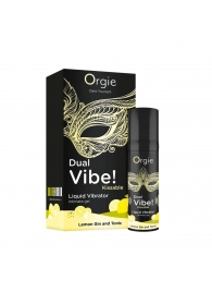 Съедобный жидкий вибратор Dual Vibe! со вкусом лимонного джина с тоником - 15 мл. - ORGIE - купить с доставкой в Туле