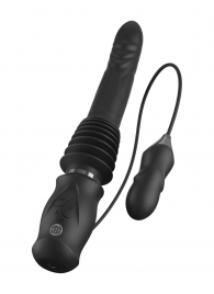 Черный автоматический вибромассажер с вибропулей Ultimate Silicone Thruster - Pipedream - купить с доставкой в Туле