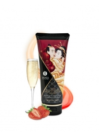 Массажный крем для тела с ароматом клубники и шампанского Sparkling Strawberry Wine - 200 мл. - Shunga - купить с доставкой в Туле