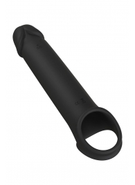 Черная насадка-удлинитель с вибрацией Vibrating Extender With Remote - Dream Toys - в Туле купить с доставкой