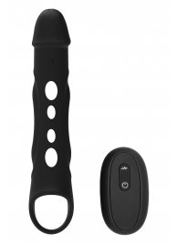Черная насадка-удлинитель Vibrating Extender With Remote с вибрацией - Dream Toys - в Туле купить с доставкой