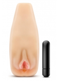 Мастурбатор-вагина с вибрацией Soft   Wet Natasha Realistic Beige Masturbator - Blush Novelties - в Туле купить с доставкой