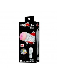 Мастурбатор-вагина Flora White с присоской и 12 режимами вибрации - Baile - в Туле купить с доставкой