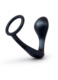 Черное эрекционное кольцо со стимулятором простаты Ringer Cock Ring   Plug - b-Vibe - в Туле купить с доставкой