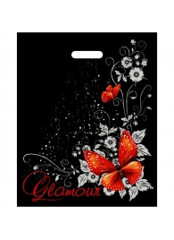 Черный пакет Glamour с вырубной ручкой (38х47 см) - Сима-Ленд - купить с доставкой в Туле