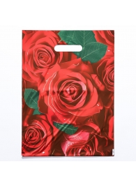 Пакет с цветочным принтом и вырубной ручкой (30х40 см) - Сима-Ленд - купить с доставкой в Туле