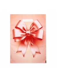 Пакет с принтом в виде банта с вырубной ручкой (30х40 см) - Сима-Ленд - купить с доставкой в Туле