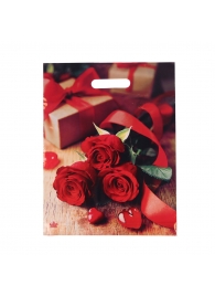 Пакет с принтом в виде роз (31х40 см) - Сима-Ленд - купить с доставкой в Туле