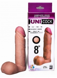 Фаллическая насадка для страпона UNICOCK 8  - 20 см. - LOVETOY (А-Полимер) - купить с доставкой в Туле