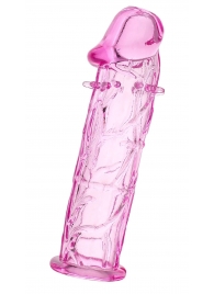 Розовая насадка фаллической формы - 12,5 см. - A-toys - в Туле купить с доставкой