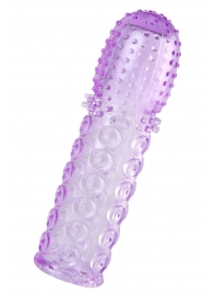 Фиолетовая рельефная насадка на пенис - 13,5 см. - A-toys - в Туле купить с доставкой