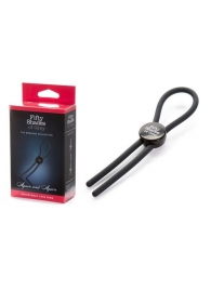 Тёмно-серое эрекционное кольцо с зажимом Again and Again Adjustable Cock Ring - Fifty Shades of Grey - в Туле купить с доставкой