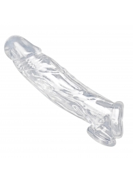 Прозрачная насадка для увеличения члена Realistic Clear Penis Enhancer and Ball Stretcher - 20,3 см. - XR Brands - в Туле купить с доставкой