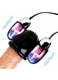 Черная стимулирующая насадка для головки полового члена Multi Speed Vibrating Penis Head Teaser - XR Brands - в Туле купить с доставкой