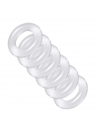 Комплект из 6 прозрачных эрекционных колец Ring Master Custom Ball Stretcher Kit - XR Brands - в Туле купить с доставкой