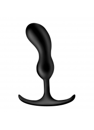 Черный массажер простаты с утяжелителями Premium Silicone Weighted Prostate Plug Medium - 16,3 см. - XR Brands - в Туле купить с доставкой