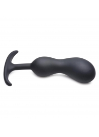 Черный массажер простаты с утяжелителями Premium Silicone Weighted Prostate Plug Large - 18,8 см. - XR Brands - в Туле купить с доставкой