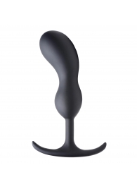 Черный массажер простаты с утяжелителями Premium Silicone Weighted Prostate Plug Large - 18,8 см. - XR Brands - в Туле купить с доставкой