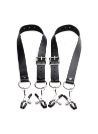 Ремни с зажимами для половых губ Spread Labia Spreader Straps with Clamps - XR Brands - купить с доставкой в Туле