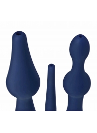 Набор из 3 универсальных насадок для анального душа Universal 3 Piece Silicone Enema Attachment Set - XR Brands - купить с доставкой в Туле
