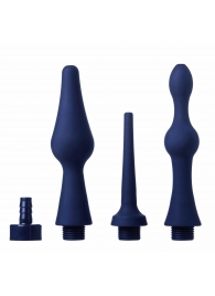 Набор из 3 универсальных насадок для анального душа Universal 3 Piece Silicone Enema Attachment Set - XR Brands - купить с доставкой в Туле